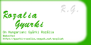 rozalia gyurki business card