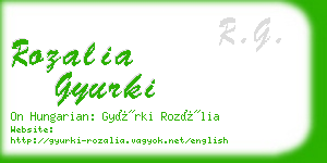 rozalia gyurki business card